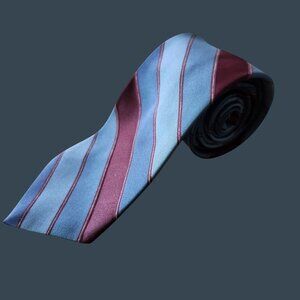 Hughes & Hatcher Oleg Cassini Striped Silk Tie